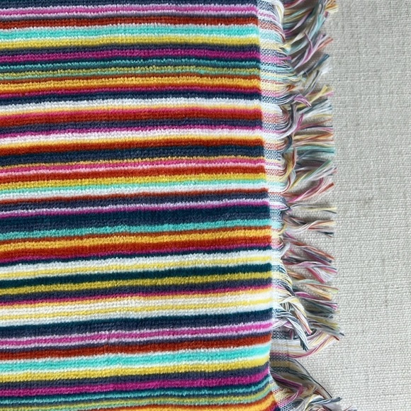 Rachel Zoe Oversized Beach Towel Rainbow Striped 100% Cotton 40" x 70"NEW - Picture 3 of 5